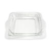 Porta Pyrex liso cuadrado de pewter artesanal