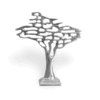 Adorno en forma de Árbol de la Vida número 1 fabricado en pewter, ideal para decoración de interiores con significado simbólico en espacios reducidos.