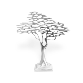 Adorno Árbol de la Vida #2 de pewter, decoración artesanal simbólica.