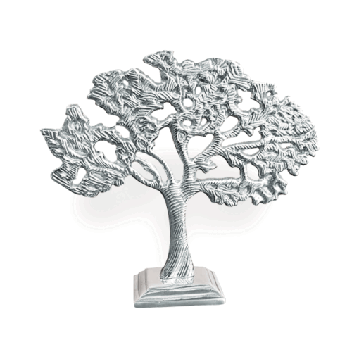 Adorno Árbol Japonés Chico de pewter, decoración artesanal con simbolismo oriental.