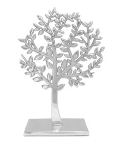 Adorno Árbol Naranjo de pewter, pieza decorativa artesanal con simbolismo natural.