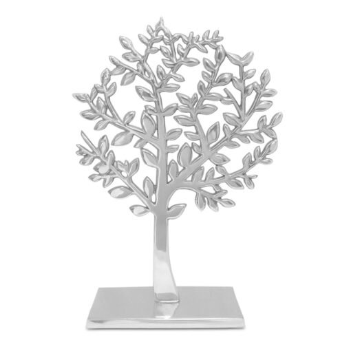 Adorno Árbol Naranjo de pewter, pieza decorativa artesanal con simbolismo natural.