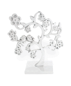 Adorno Árbol Pajaritos Chico de pewter, pieza decorativa artesanal para pequeños espacios.