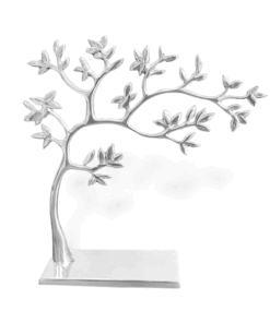 Adorno Árbol Moderno de Lado de pewter, decoración minimalista y moderna.