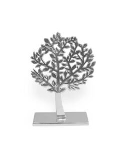 Adorno en forma de árbol naranjo chico fabricado en pewter, ideal para decoración de interiores.