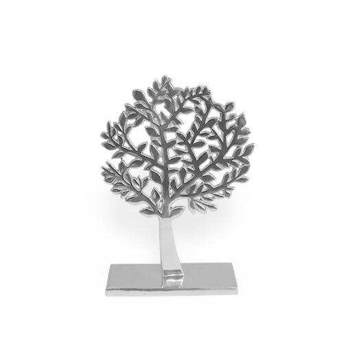 Adorno en forma de árbol naranjo chico fabricado en pewter, ideal para decoración de interiores.