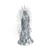Virgen de Guadalupe resplandor grande de pewter con base artesanal