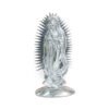 Virgen de Guadalupe resplandor sencillo de pewter con base artesanal
