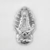 Virgencita Plis corona chica de pewter con colgadera artesanal