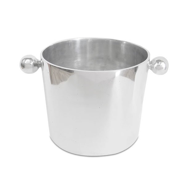Hielera Lisa con asas de pewter artesanal