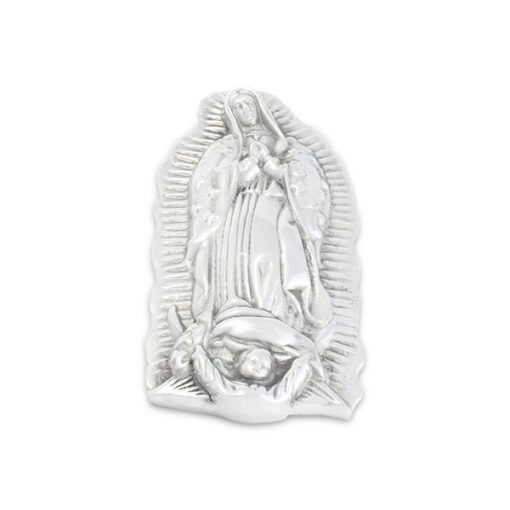 Virgen clásica chica de pewter con colgadera artesanal
