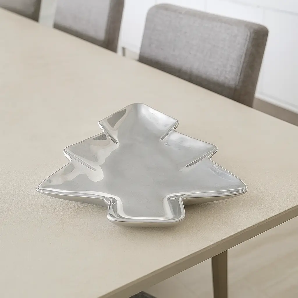 Charola Pino Navideño Liso Grande