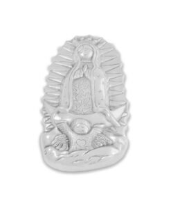 Virgencita Plis grande de pewter con colgadera artesanal