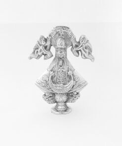 Virgen de pewter con base figura religiosa artesanal