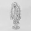 Virgen picos mediana de pewter con base artesanal