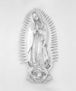 Virgen de Guadalupe picos de pewter con colgadera artesanal