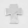 Cruz triangular mini de pewter artesanal
