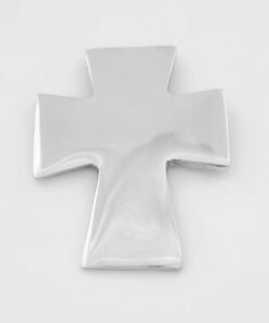 Cruz triangular mini de pewter artesanal