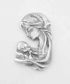 Madona mini de pewter para decorar recuerdos religiosos