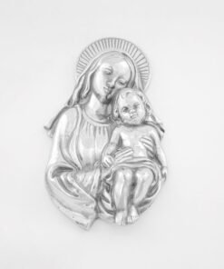 Virgen Madona de pewter con colgadera artesanal