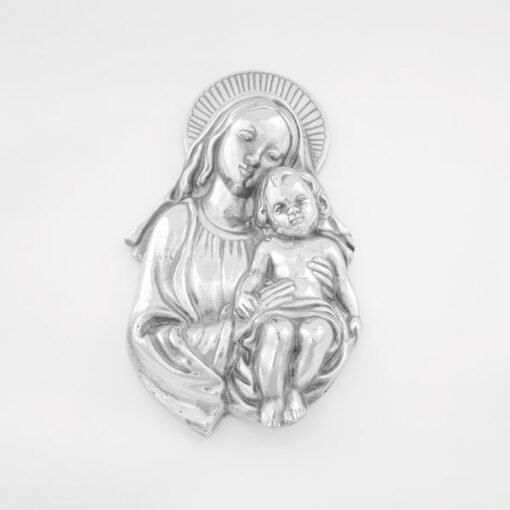 Virgen Madona de pewter con colgadera artesanal