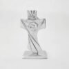 Cruz Manto mediana con base de pewter artesanal