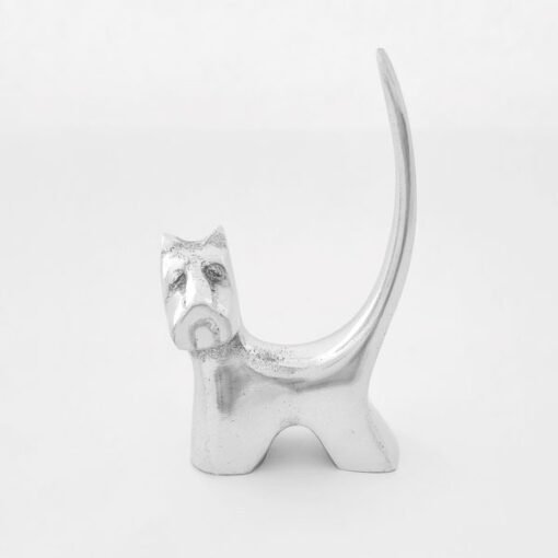 Anillero perro schnauzer de pewter artesanal