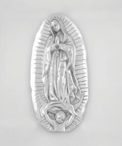 Virgen Guadalupe Resplandor de pewter con colgadera