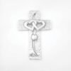 Cruz Corazones de pewter artesanal