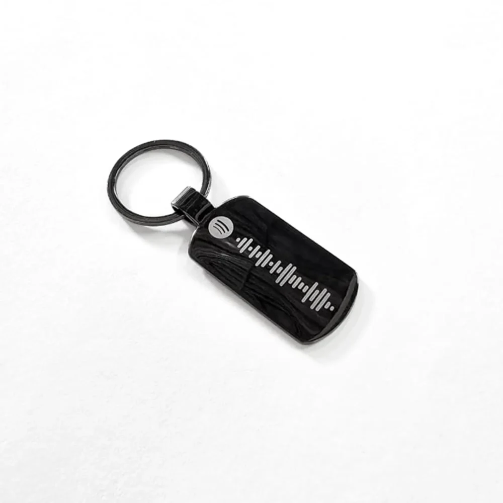 Llavero Music Black Personalizable