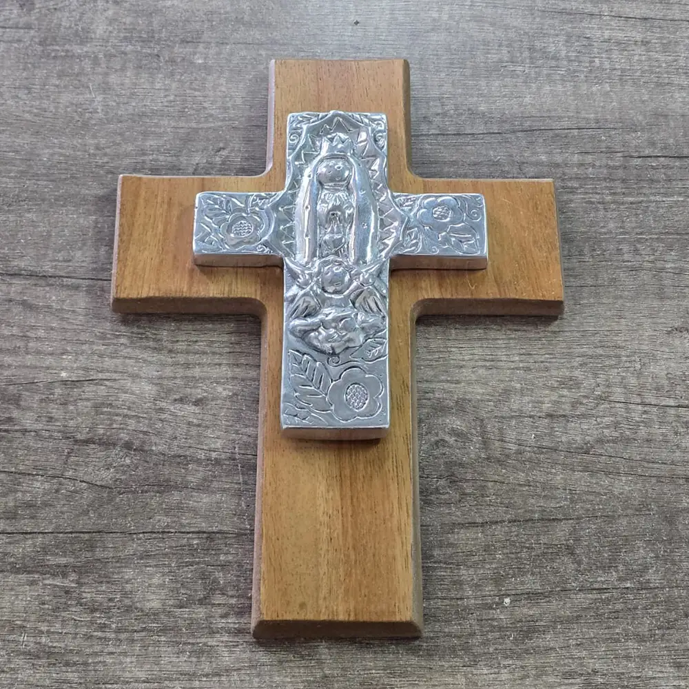 Cruz Virgencita Plis Flores Parota