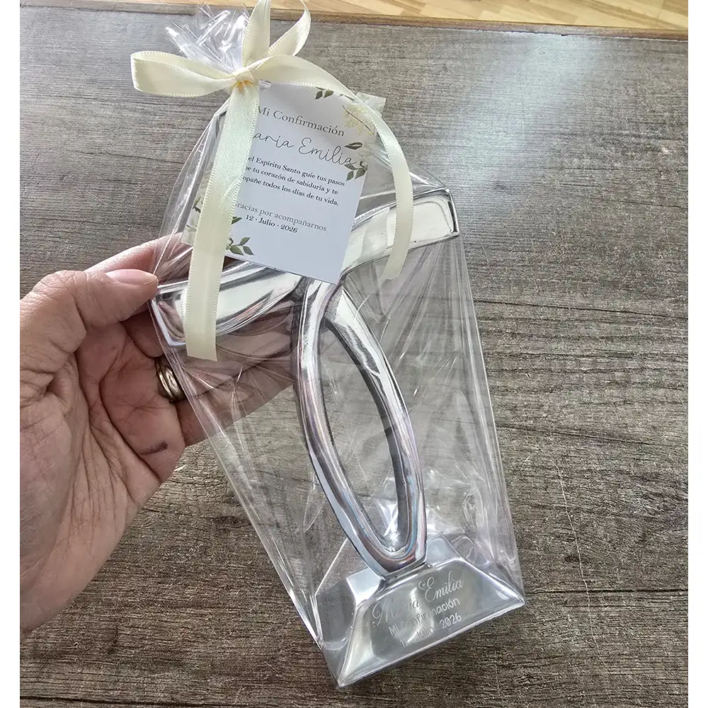 Cruz Infinito con Base / Envoltura / Personalizado Laser